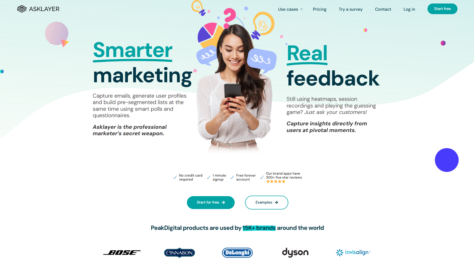 AskLayer marketing and feedback platform website